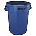 Rubbermaid Commercial 2632BLU Round Brute Container, Plastic, 32 gal, Blue
