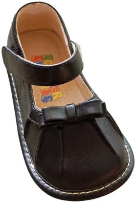 M-1055 Black Metallic Squeaky Shoe - Size 3 - 13.4 cm