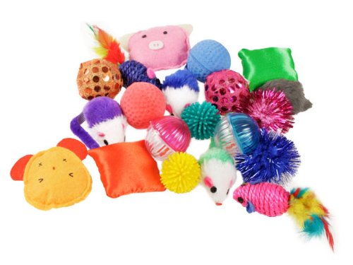 Detail image Grab bag assorted 20 pieces cat toys bag