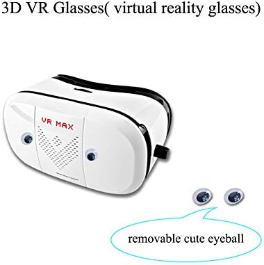 3D Virtual Reality Glasses VR Glasses Headset Helmet IMAX Video Eyewear with Removable Cute Eyeballs for 4 to 6 inch Mobile Phones iOS, Android &amp; PC phones Iphone 6s/6 plus/6/5s/5c/5
