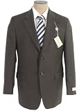 Review Ralph Lauren  / Ralph Lauren Mens Single Breasted 2 Button Brown Plaid Wool Suit - Size 54R