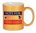 VOTE FOR VIDEO GAMES Coffee Mug Metallic Gold 11 oz