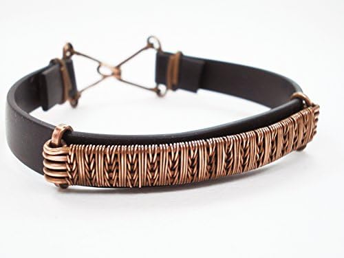 Wire weaving copper men bracelet