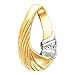 14K Two-Tone Gold Diamond Pendant/Slide - 0.08 Ct. (ALSO AVAILABLE WITH GEMSTONES)