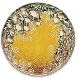 Handmade Toscana Round Platter With Olives