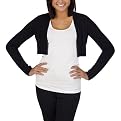 Xhilaration&reg; Juniors Long Sleeve Cropped Cardigan Sweater - Ebony