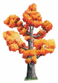Autumn Oak Tree 4-foot Jointed Cutout