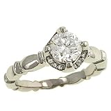 Pave Diamond Engagement Ring .06cttw (CZ ctr)