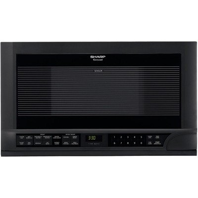 Sharp R-1210 1-1/2-Cubic-Foot 1100-Watt Over-the-Counter Microwave, Black Sharp R-1210 1-1/2-Cubic-Foot 1100-Watt Over-the-Counter Microwave, Black