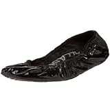 Corso Como Women’s Festive Ballet Flat,Black Crinkle Patent,12 M US