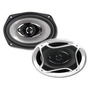 Naxa NX-777 1000 Watt Pair 6x9 Inch 3-Way Coaxial Car Stereo Speakers