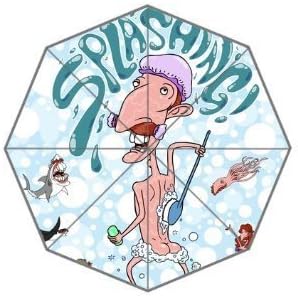 RainbowRain Squidward Tentacles Splashing Custom Portable Folding Travel Personalized Rain and Sun Umbrella Unique Parasol Umbrellas