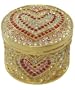 JUJU Palais Royal Quorra "Heart" Gold Jewelry Box Swarovski Crystals