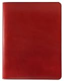 Genuine Italian Leather Refillable Notebook, Wire-O Spiral, Ruled, Perforated Pages,9 Inch