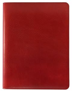 Genuine Italian Leather Refillable Notebook, Wire-O Spiral, Ruled, Perforated Pages,9 Inch