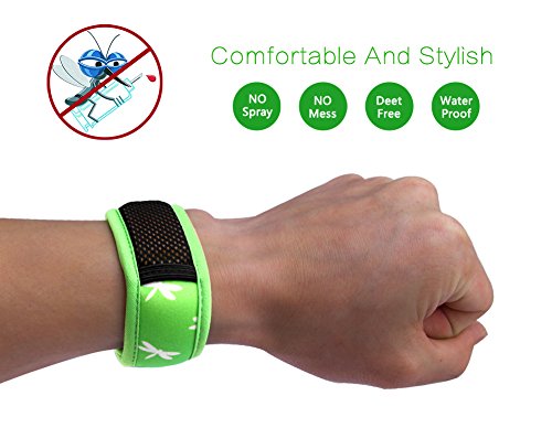 pureGLO Mosquito Repellent Bracelet - Natural Bug Insect Repellent Bands with 4 FREE Refills - Deet Free Non Toxic Safe Indoor Outdoor Pest Control Protection Wristband for Babies Kids Adults(Green) pureGLO Mosquito Repellent Bracelet - Natural Bug Insect Repellent Bands with 4 FREE Refills - Deet Free Non Toxic Safe Indoor Outdoor Pest Control Protection Wristband for Babies Kids Adults(Green)