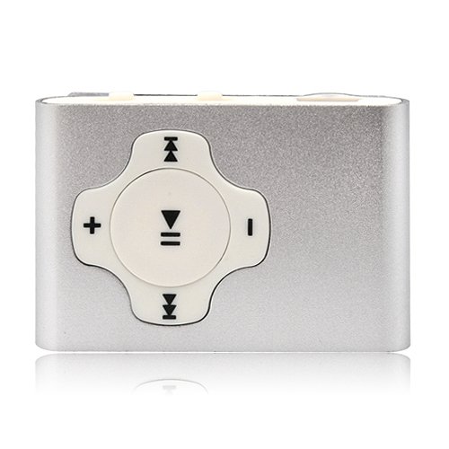 2GB SILVER CROSS STYLE CLIP MP3 PLAYER - 500 SONGS (NOT AN APPLE IPOD SHUFFLE) - NEW , IMPROVED AUGUST 2010