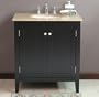 Virtu USA Pandora 32 Inch Single Bathroom Vanity Set - Black