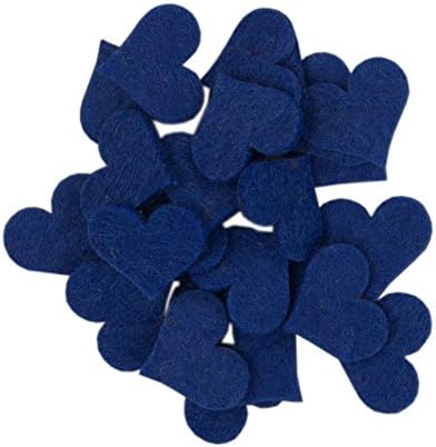 Feltfriend 25 Pieces Heart Shaped Die Cut Felt, Small Size (Saks Blue - FS308-M47)