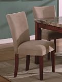 Set Of 2 Taupe Finish 38h Parson Chairs