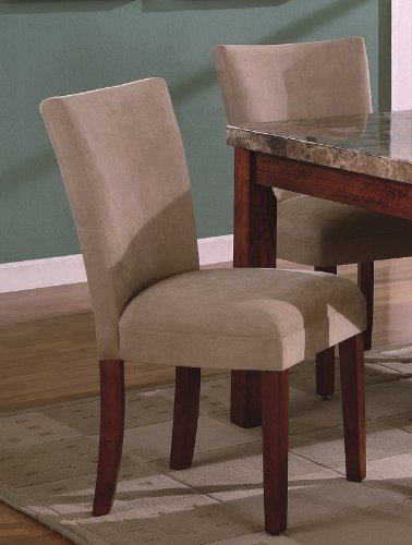 Set Of 2 Taupe Finish 38h Parson Chairs