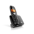 Philips XL3701B DECT Single ECO schnurloses Telefon mit Komfort- Grosstasten (Displaybeleuchtung, Voll-Duplex Freisprechen am Mobilteil) schwarz