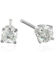 14k Gold Round-Cut Diamond (1/3 cttw, H-I Color, I1-I2 Clarity) Stud Earrings