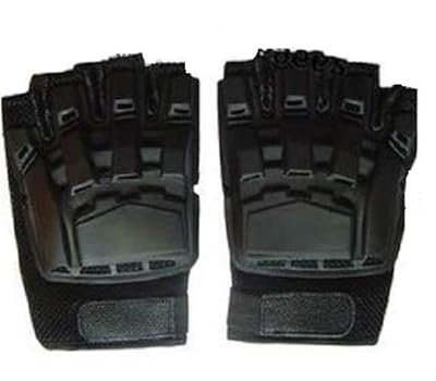 SWAT プロテクト フィンガーレス グローブ 【XLサイズ】 サバゲー ミリタリー バイク BMX 装備 手袋