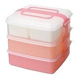 Colors ピクニックケース 角型3段 ピンクの画像