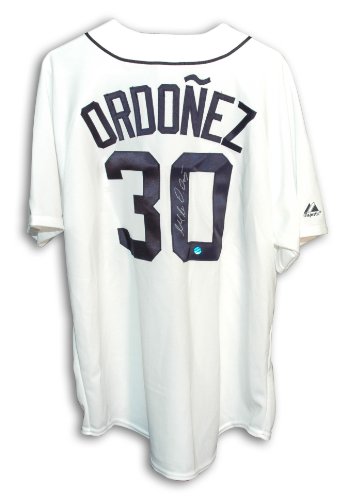 Magglio Ordonez Autographed Detroit Tigers White Majestic Jersey