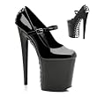 8 Inch Heel Sexy Shoes High Platform Shoes Corset Mary Janes White Black
