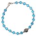 EXP Handmade Faceted Sky Blue Glass & Silver Bracelet