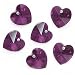 Swarovski Crystal #6202 10mm Heart Pendant Amethyst (6)