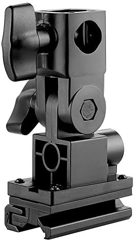 Flash Bracket Swivel Bracket Umbrella Holder Studio Tilting Bracket Type B for Canon, Nikon, Youngnuo and Flashes with Universal Hotshoe