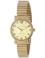 Anne Klein Womens AK/1266IVGB Easy-to-Read Gold-Tone Expansion Bracelet Watch