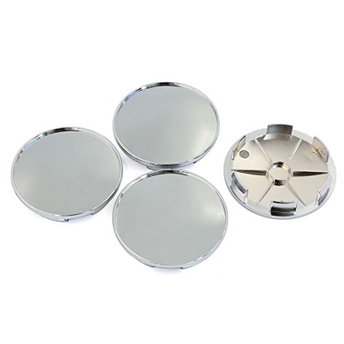 uxcell 66mm Chrome Car Tyre Hood Emblem Auto Wheel Center Hub Cap Cover 4 Pcs