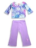 Rubbies - Girls 2-Piece Pant Set, Blue, Purple