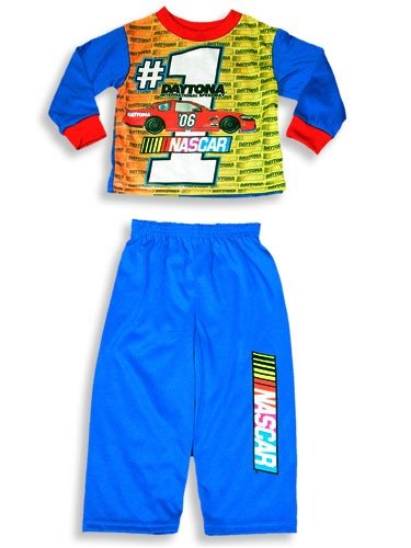 Nascar - Toddler Boys Long Sleeved Pajama Set, Blue, Yellow