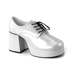 Funtasma Jazz-02G Men Silver Glitter Disco Shoes Size M