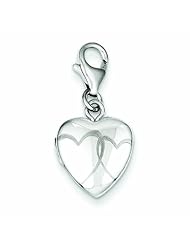 Genuine .925 Sterling Silver Linked Hearts Lobster Clasp 12mm Heart Locket 1.6 Grams. 100% Satisfaction Guaranteed.