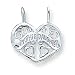 Sterling Silver Mother/daughter Break-apart Charm with Two 20 Inch Chains