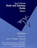 Study and Solutions Guide Volume 1 Calculus