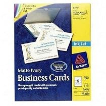 Avery 2 X 3.5in Ink Jet Business Cards (250 Cards) (Ivory)