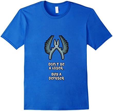 Men's CS:GO T-shirt Don't be a loser, buy a defuser XL Royal Blue