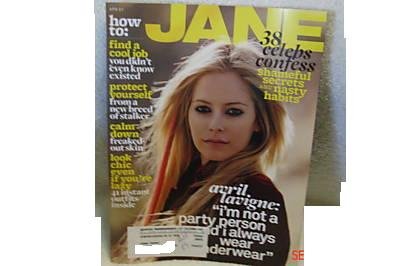 JANE April 2007 Avril Lavigne cover feature