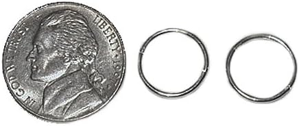 MENS 1/2" SOLID .925 STERLING SILVER HINGED HOOP EARRINGS, (Easy on and easy off.)