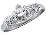 Platinum Marquise Cut Diamond Ring 1/2 Carat (ctw)