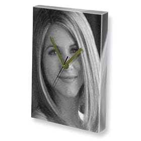 JENNIFER ANISTON - Canvas Clock (LARGE A3 - Signed by the Artist) #js007