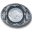 Pewter Belt Buckle - Buffalo Nickle