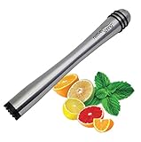 Drink Muddler, Stainless Steel Mojito Bar Tool with Nylon Tip